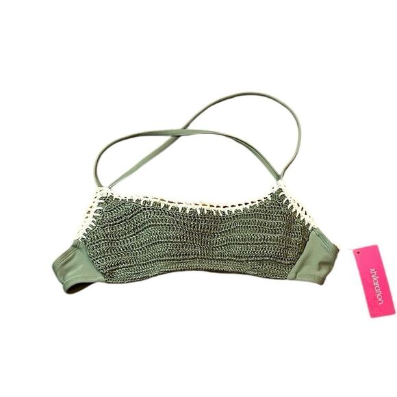 Xhilaration Junior’s Green Crochet Swim Bikini Top, Size XS, NWT - Picture 5 of 9